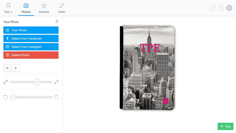 TPE Personalised Passport Cover